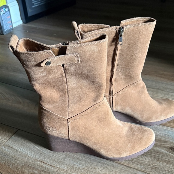 UGG Shoes - UGG Women's Brown Suede Wedge Boots